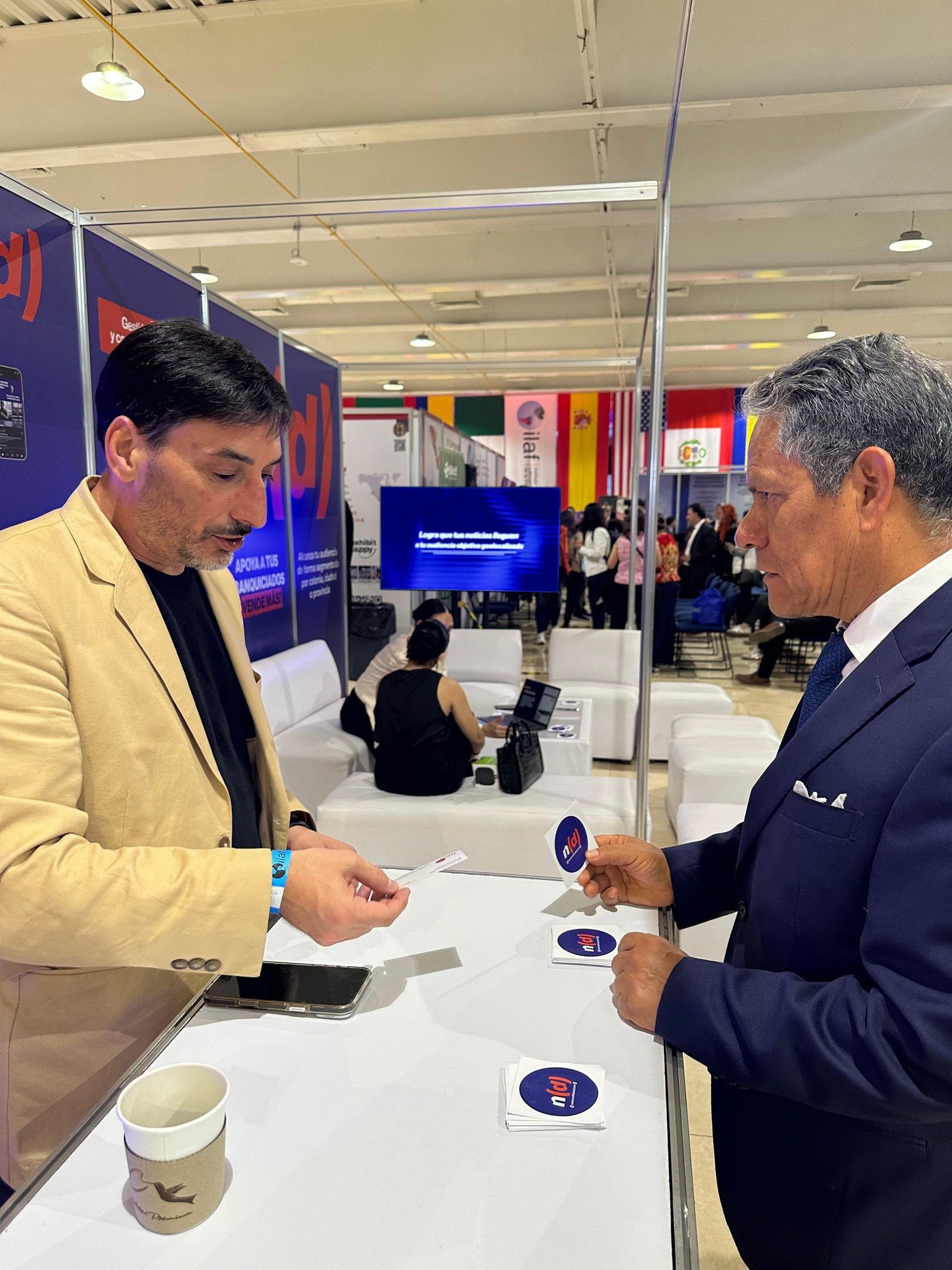 Stand de franquicia en exposición